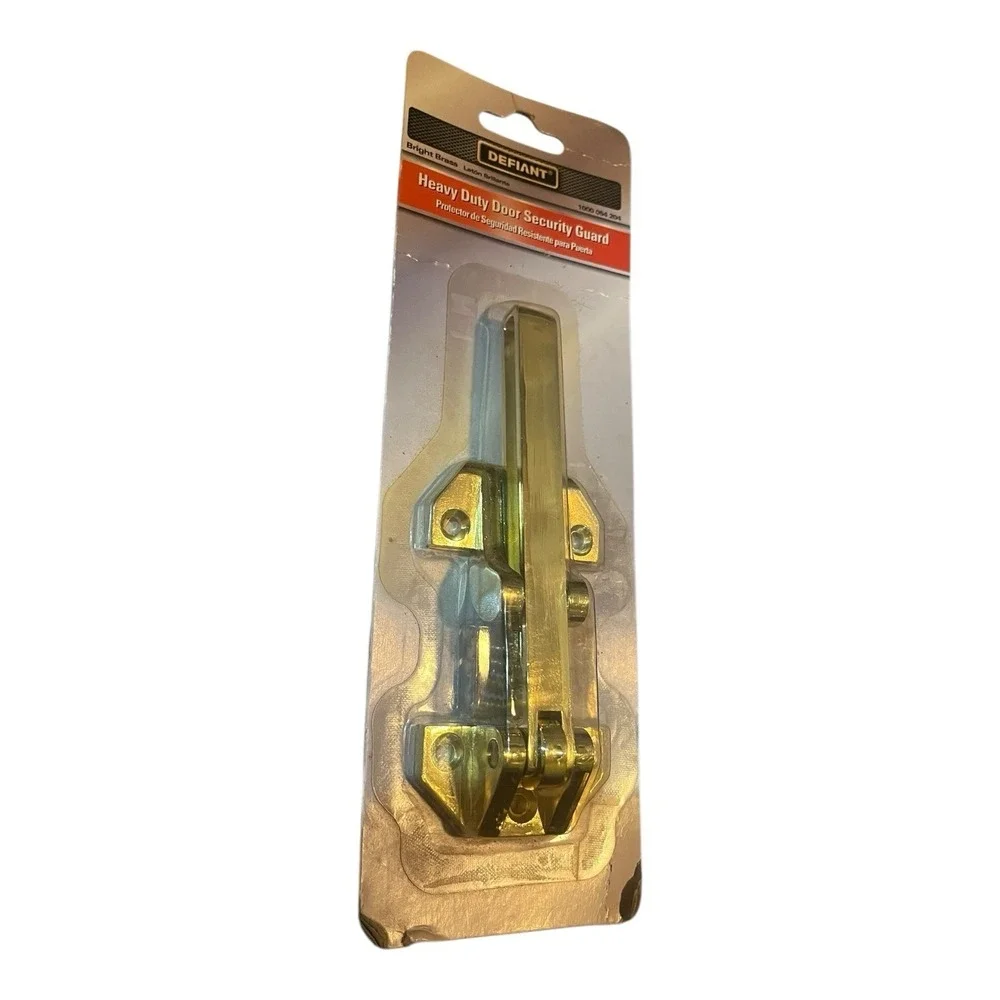 Defiant Heavy Duty Door Security Guard Bright Brass Screw In 1000054204 Ball Arm